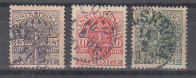 RUOTSI 1910-1919 Tjänstemarken