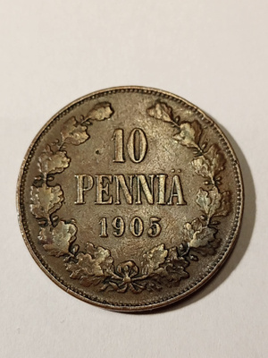 * 10 penniä * 1905 * Copper/Kupari * 1+
