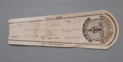 signatuuri Loimaan apteekki -48 malli I