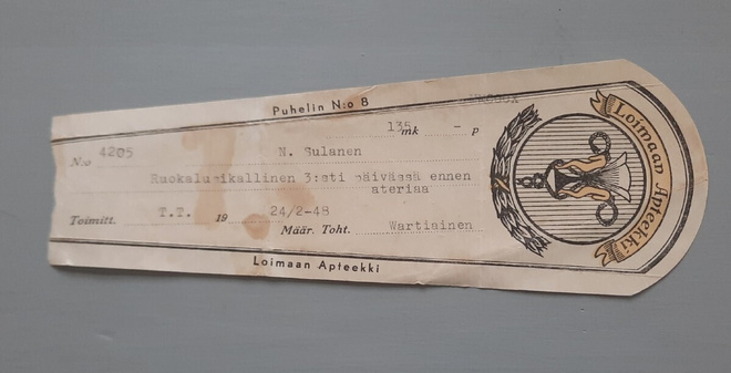 signatuuri Loimaan apteekki -48 malli I