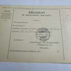 1928 Malmi Osl. Torkkeli osoitekortti Viipuriin - pikkukuva 2