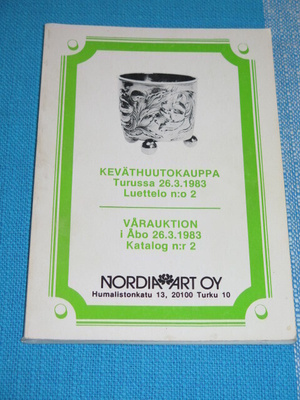 Nordia art Oy - Keväthuutokauppaluettelo 1983