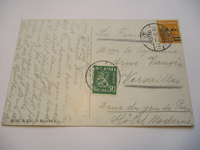1932 Riihimäki kortti Ranskaan