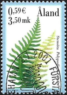 Åland 2001  Itiökasveja 2,80 mk EP alareuna LOISTO LaPe 188