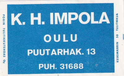Oulu. K. H. Impola  b576