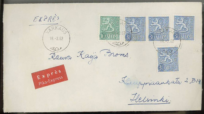M54 1962 pikakirje