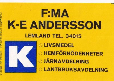 Lemland. F:ma K-E Andersson, Kesko,  b433