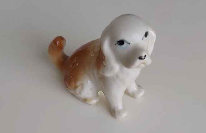 COCKER SPANIEL POSLIINIKOIRA-FIGUURI, korkeus 5,5 cm