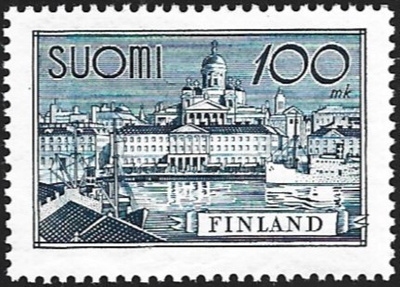 1942 M30 Helsinki 100 vihertävänsinine ** Lape 260 b VSP Lm6