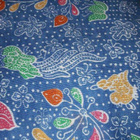 Sinipohjainen trikookangas 105x140cm - pikkukuva 1