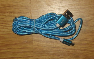 Alumiini Nylon Micro USB-kaapeli 3M.