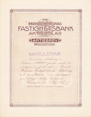 OKK 1917 Brandö-Hertonäs Fastighetsbank Ab, Helsinki