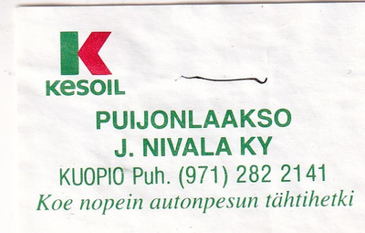 Kuopio, Puijonlaakso J. Nivala Ky , Kesoil      s9/2