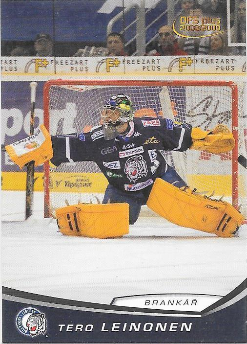 2008-09 OFS Plus #436 Tero Leinonen Liberec ex- JYP MV