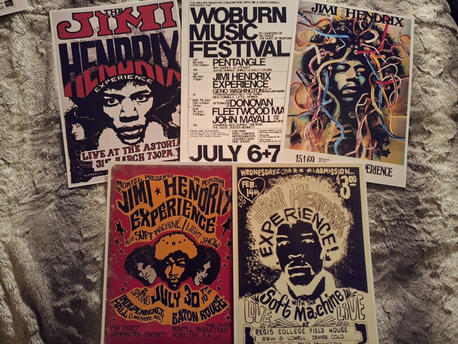 JIMI HENDRIX -- juliste setti A4 x 5 (mm. UPEA lahja !!!) #4