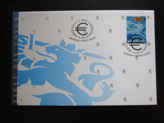 FDC 2002 1€ Suomen leijona