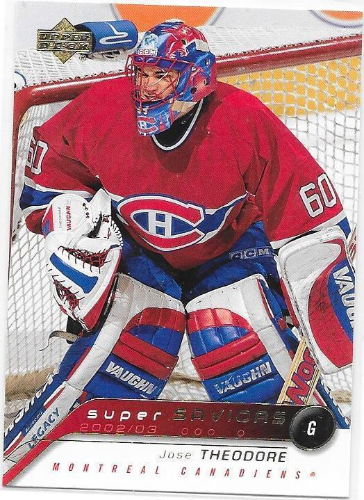 2002-03 Upper Deck Super Saviors #SA7 Jose Theodore MTL MV