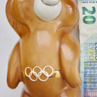 VANHA CCCP Posliinifiguuri Moskova Olympia 1980 Mishka Karhu - pikkukuva 1