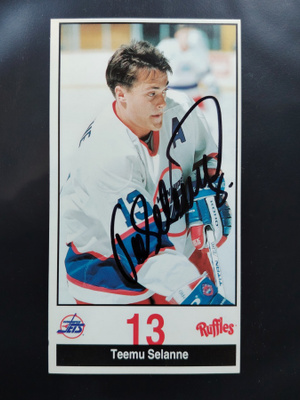 1993-94 Ruffles #nno Teemu Selänne nimmarikortti