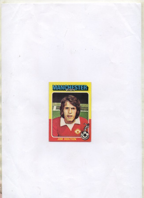 Purkkakuva Jalkapallo n:o 162 JIM HOLTON. MANCHESTER UNITED