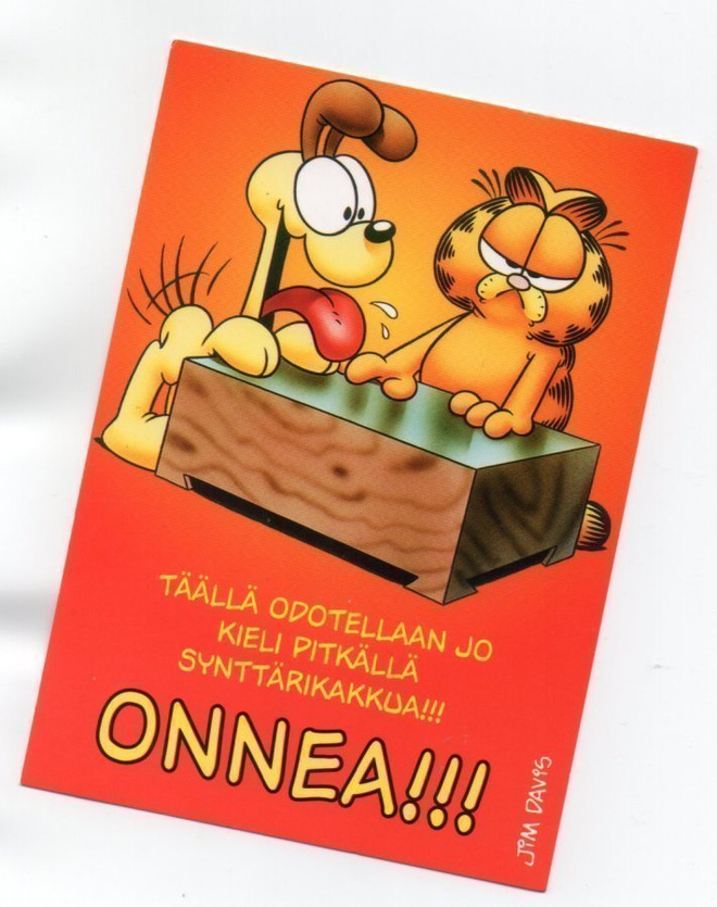 KARVINEN..."TÄÄLLÄ ODOTELLAAN JO....!I!" -KORTTI /(Paletti)