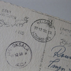 Vanha joulukortti 1950-luvulla kulkenut - pikkukuva 2