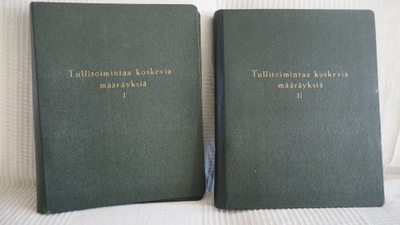 TULLITOIMINTAA KOSKEVIA MÄÄRÄYKSIÄ 2 kpl kansioita