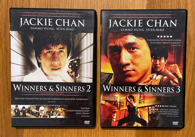 Jackie Chan Winners & sinners 2 ja 3 dvd:t