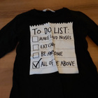 Musta trikoopaita koko 122/128 , to do list - pikkukuva 1