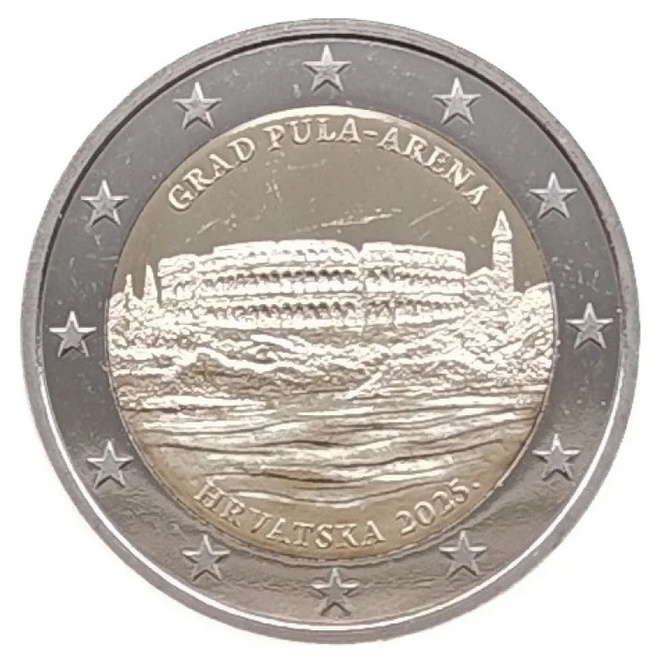 ** KROATIA 2€ 2025 Pula Arena pillerissä **