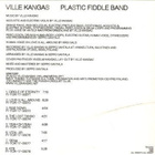 CDS VILLE KANGAS PLASTIC FIDDLE BAND - pikkukuva 2