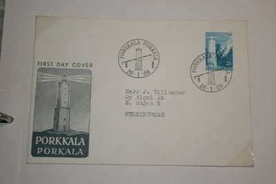 FDC kuori 26.1.1956 Porkkala