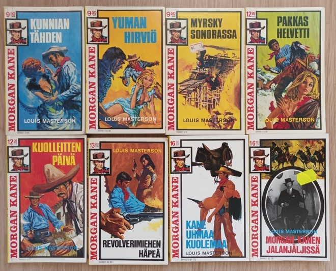 8 x Morgan Kane, Otava 1983-1991, 2.p., siistejä