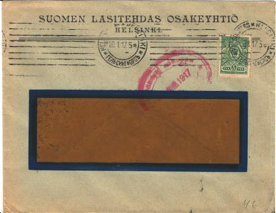 FIRMAKUORI HELSINKI SUOMEN LASITEHDAS SENSUURILEIMA
