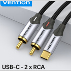 Vention USB C uros - 2 x RCA uros -kaapeli #30914 - pikkukuva 2