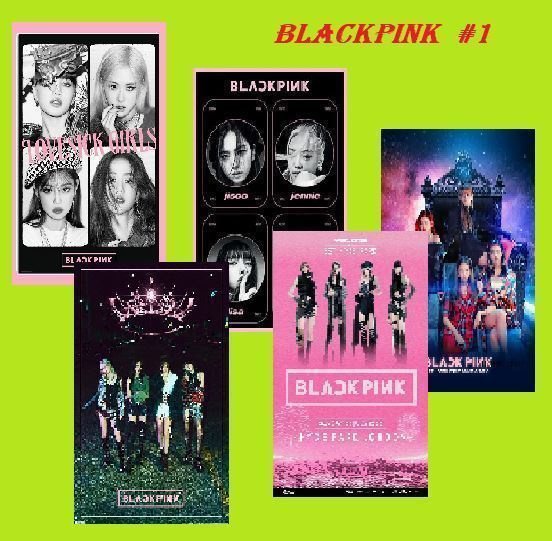 BLACKPINK --- julistesetti 5kpl --- 21cm x 30cm #1