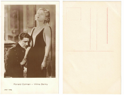 Vanha kortti, Ronald Colman ja Vilma Banky