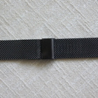 22mm Mesh rannekellon teräsranneke - musta - pikkukuva 3