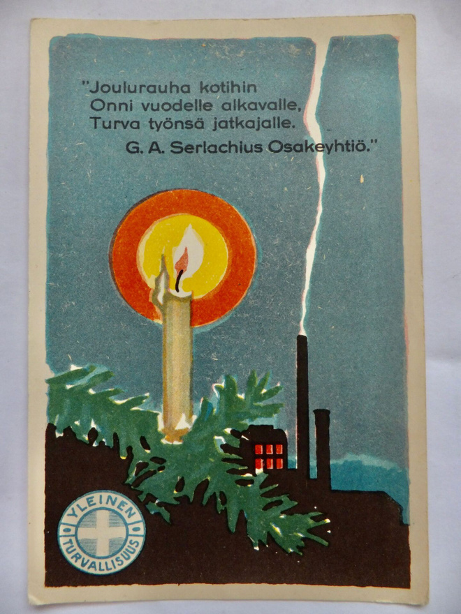 VANHA Postikortti Mainos Serlachius Oy Mänttä? 1920-l