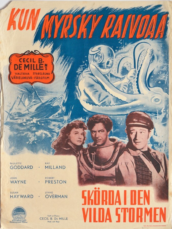 Elokuvajuliste: Kun myrsky raivoaa (John Wayne)