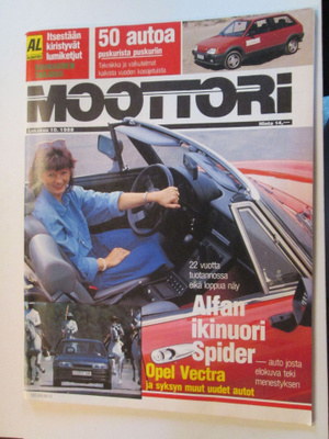 MOOTTORI LEHTI 10 / 1988 SISÄLLYLUETTELOT KUVISSA