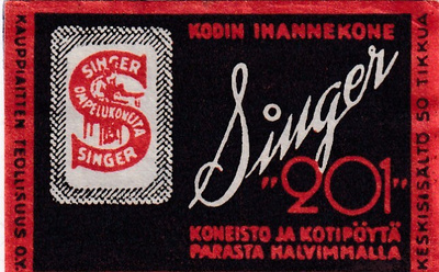 Singer, "201" Kodin ihannekone .  s103