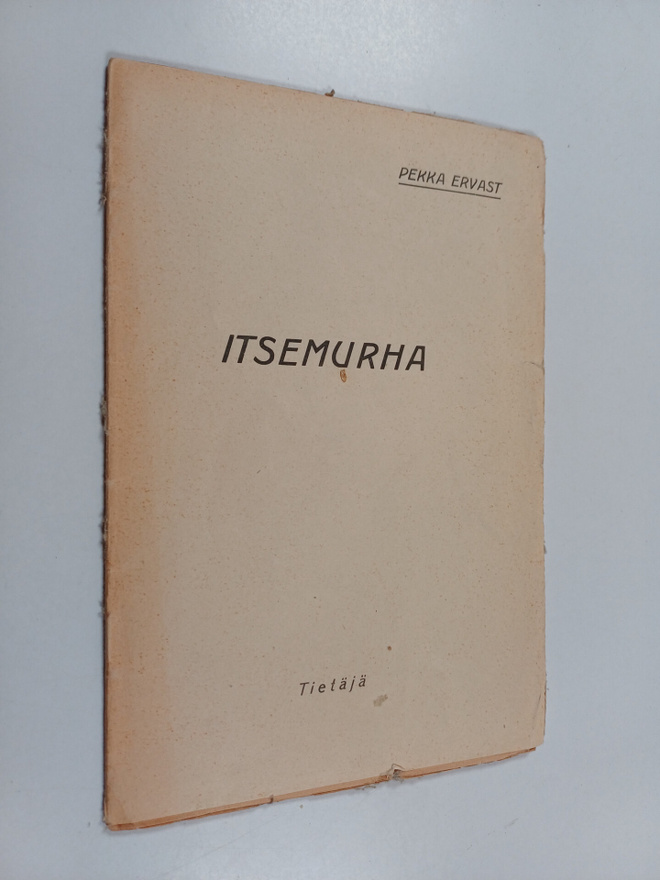 Pekka Ervast : Itsemurha : Helsingin esitelmä 18.10.1925