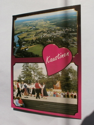 Kaustinen, ilmakuva keskustasta , kansanmusiikkijuhlat, ei p