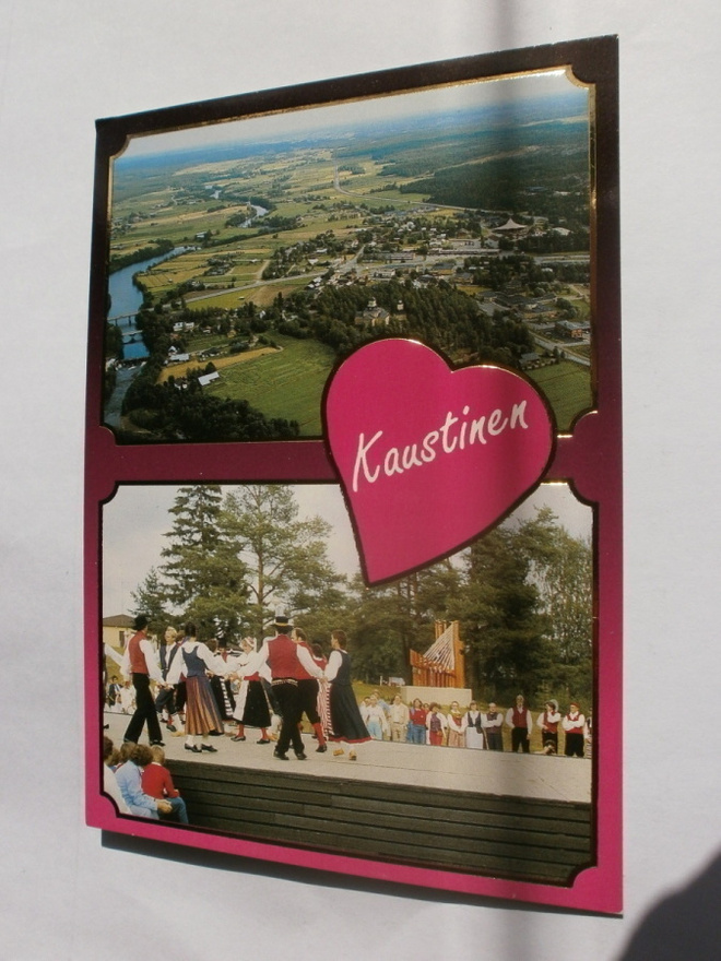 Kaustinen, ilmakuva keskustasta , kansanmusiikkijuhlat, ei p