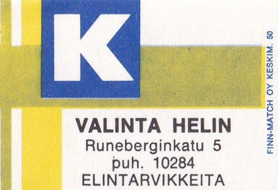 K - valinta Helin . Runeberginkatu 5  b420