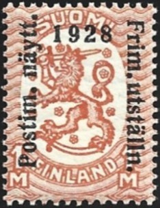 1928 Postimerkkinäyttely 1 mk PT  **  LaPe 137 W 1