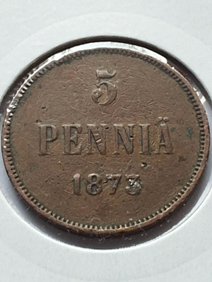 5 PENNIÄ 1873 , Melko hyvä!
