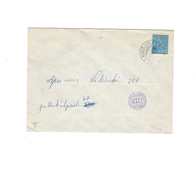 POSTILÄHETYS KUUSJOKI NUMEROLEIMA   6332