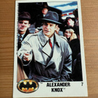 1989 Topps Batman tarra/kortti: Alexander Knox - pikkukuva 1